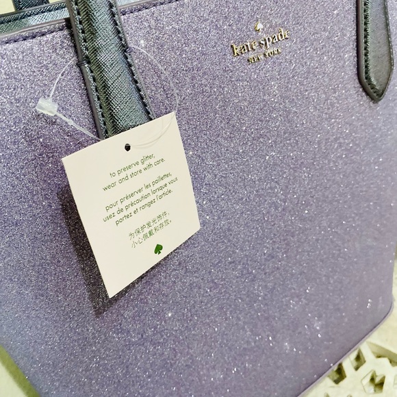 KATE SPADE TINSEL GLITTER TOTE WALLET AND COSMETIC BAG SET ONLY ONE LEFT! NWT - Picture 7 of 11